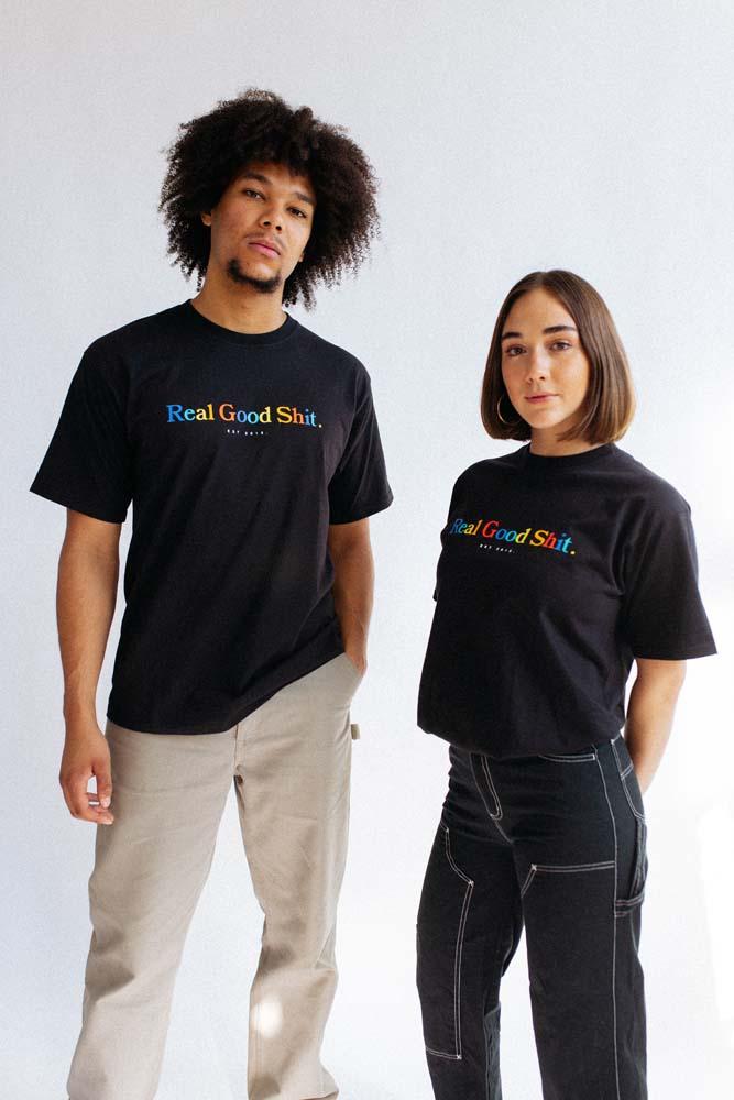 Multi-Color Real Good Shit (Black) T-shirt