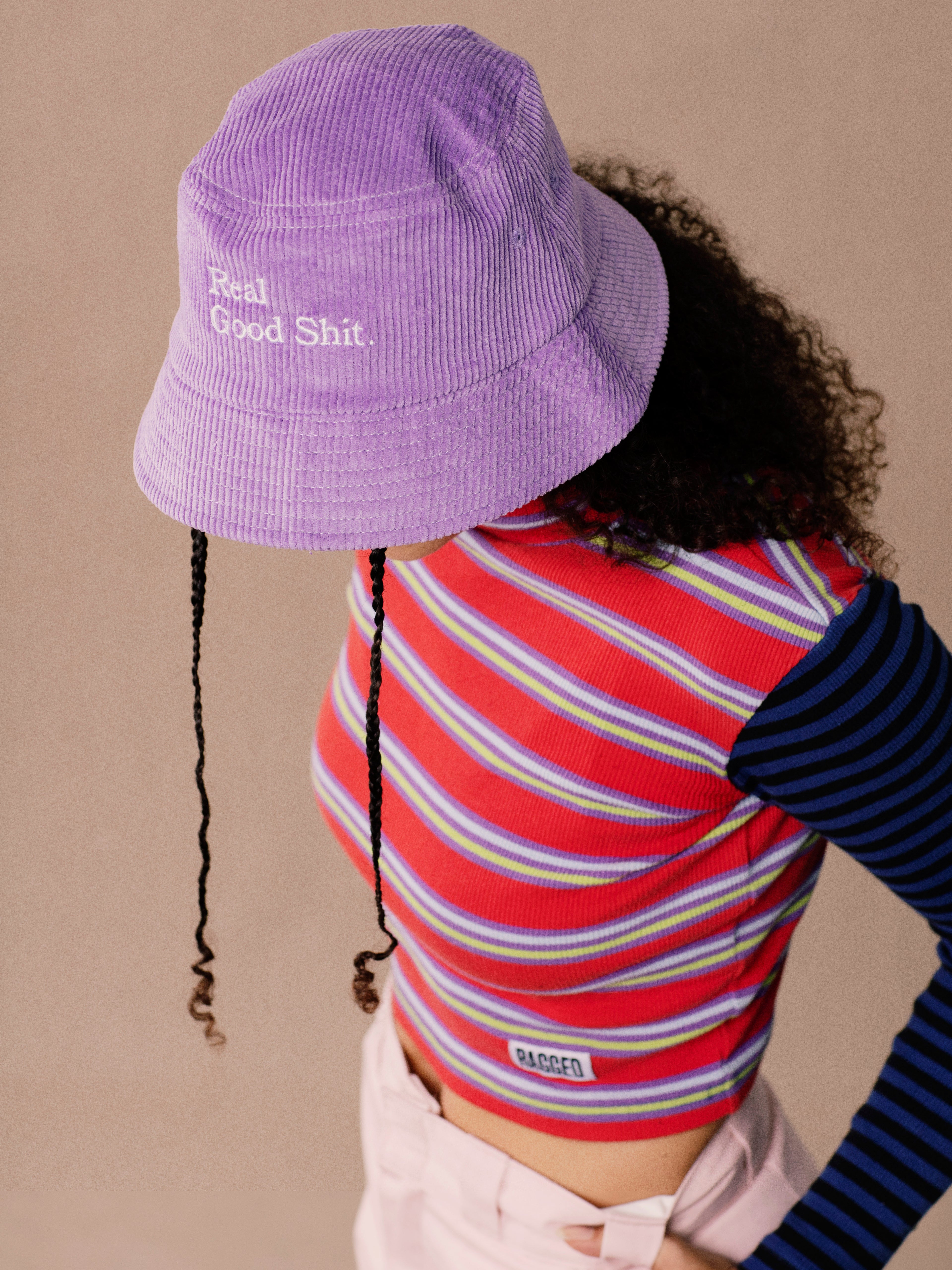Real Good Shit (Lilac) Corduroy Bucket Hat