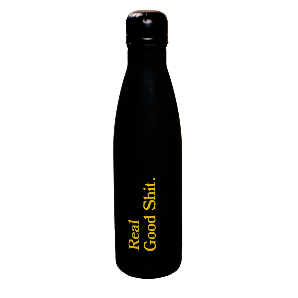 Real Good Shit (Black) Reusable Water Bottle