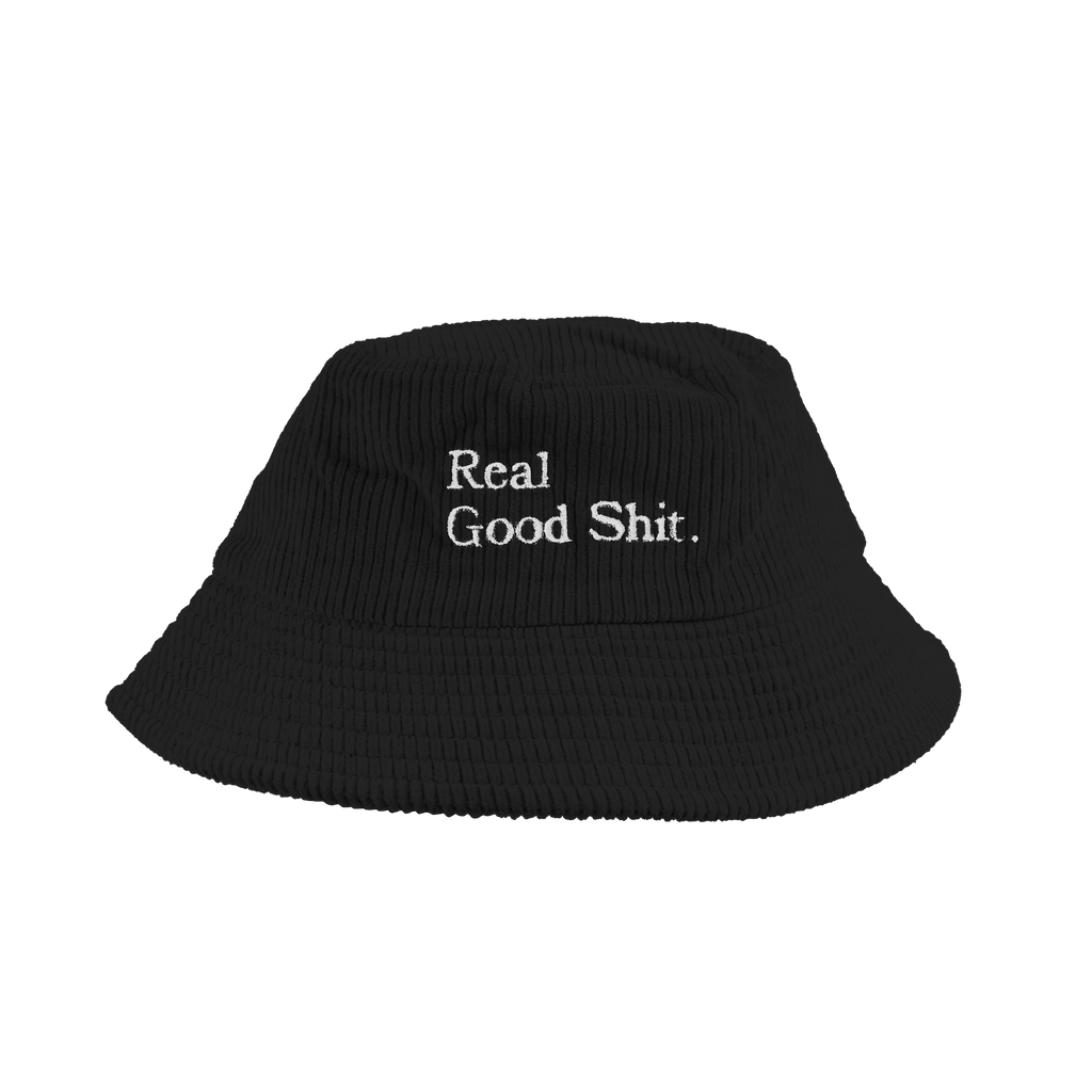 Real Good Shit (Black) Corduroy Bucket Hat